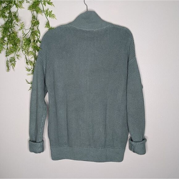 Wynne Layers QVC Sage Green Zip Sweater Medium - Picture 6 of 8